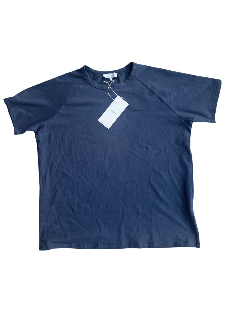Wear London HOXTON RAGLAN SLEEVE FITTED Cotton Crewneck Tee NWT Minimalist XL - Picture 4 of 9